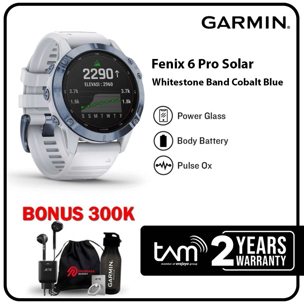 Garmin fenix 6 Pro Solar Blue with 