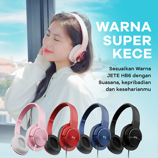 Headphone Lucu JETE HB6 Series dengan warna super kece