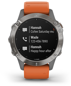 Garmin fenix 6 Titanium Ember Orange Band - Jam Garmin Original
