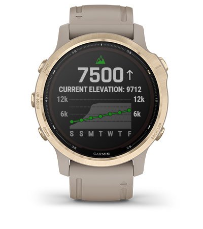 Garmin fenix 6s Pro Solar Gold Gray Band