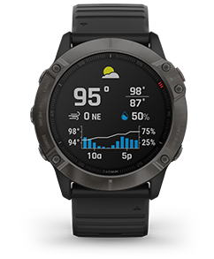 Garmin fenix 6X Pro Solar with Black Band - Jam Tangan Garmin