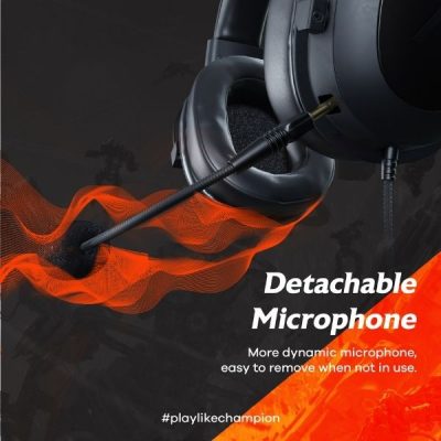 Headset Gaming Terbaik JETEX P1 Pro Series Detachable Microphone