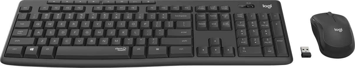 Silent Wireless Keyboard Logitech MK295 & Mouse Combo