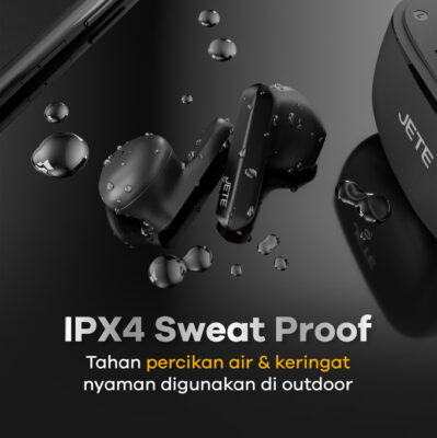 JETE T8 Series Earphone TWS support IPX4 Sweat proof