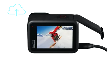 Unggah rekaman secara otomatis ke cloud saat GoPro Hero10 Black Anda mengisi daya