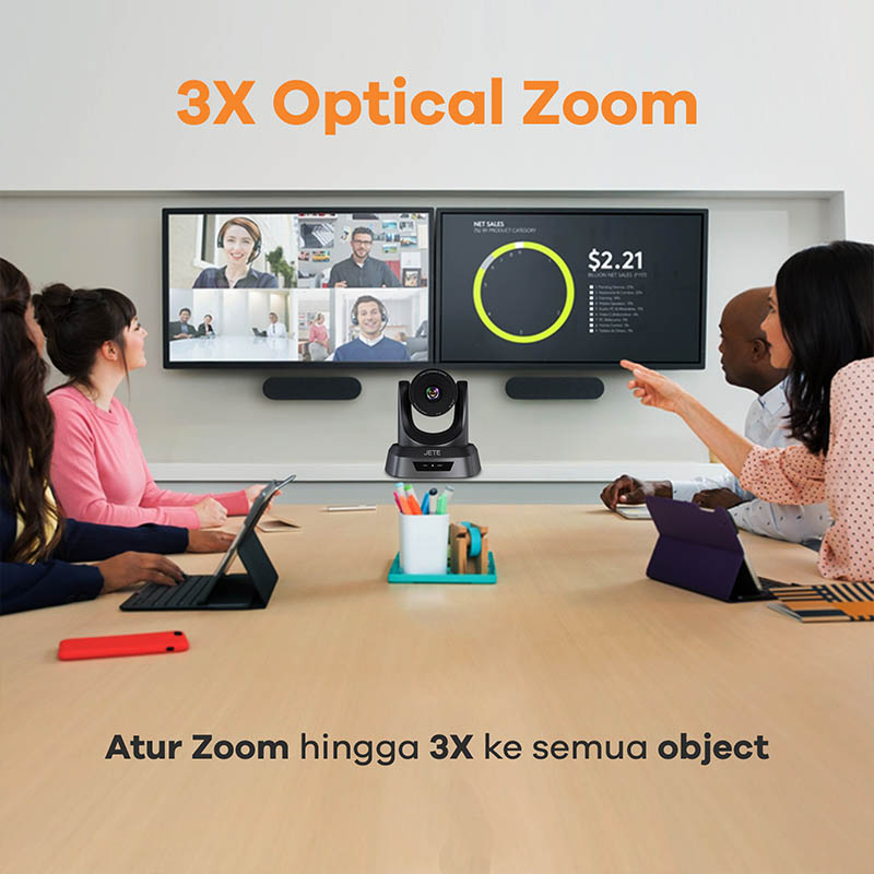 3x Optical Zoom JETE PTZ Camera