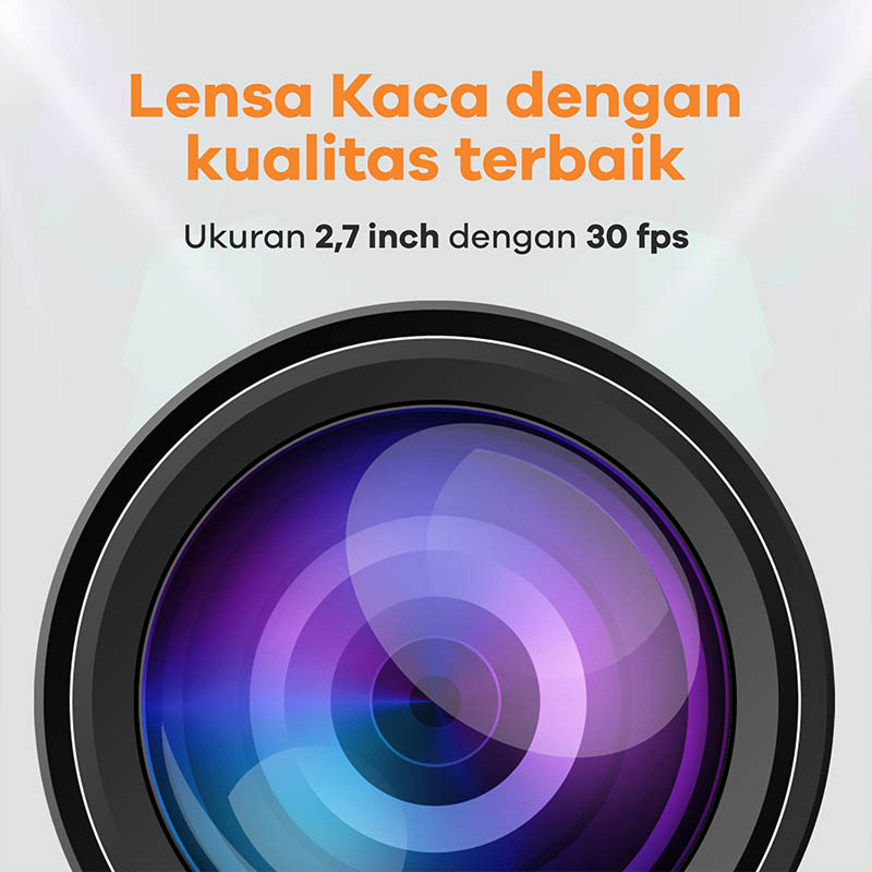 Lensa Kaca 2,7 Inch 30 fps JETE PTZ Camera