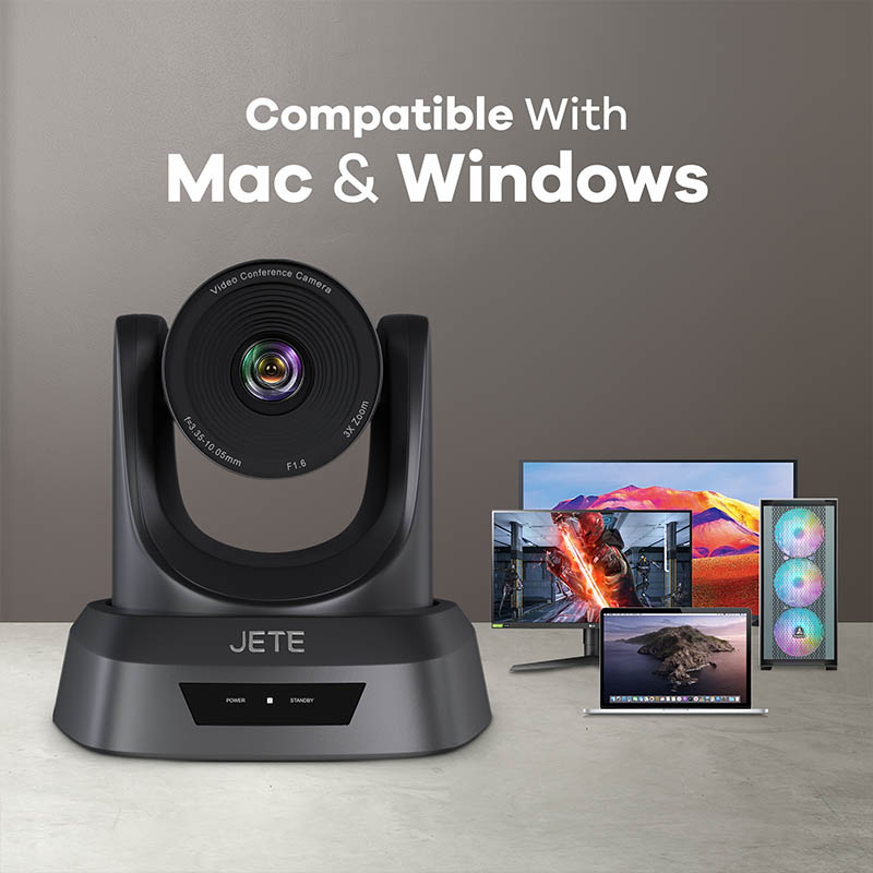JETE PTZ Camera kompatibel dengan Mac & Windows