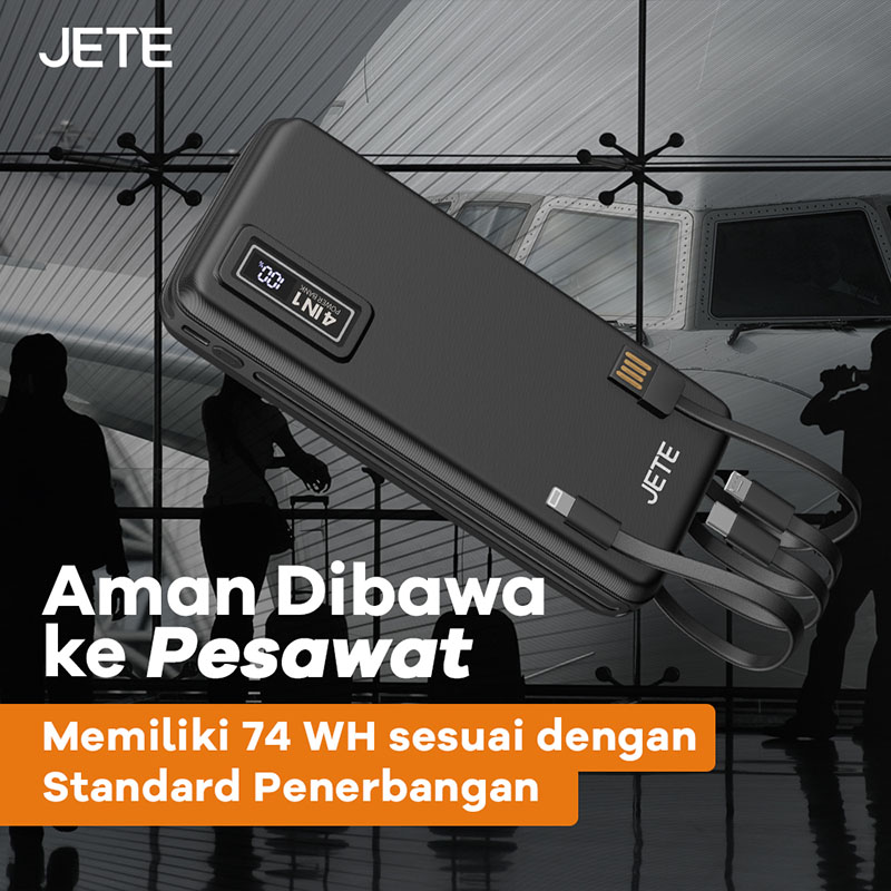 HP Powerbank JETE B5 Series Aman dibawa ke pesawat