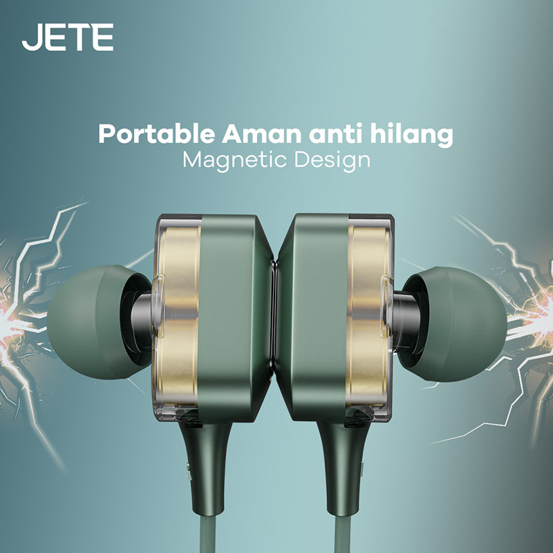 Headset Bluetooth JETE 10 Series with magnetic design