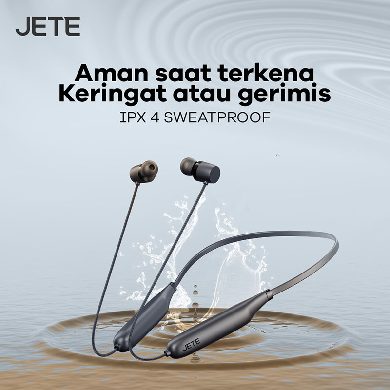 Bluetooth Earphones JETE-09 Series dengan IPX 4 Sweat proof