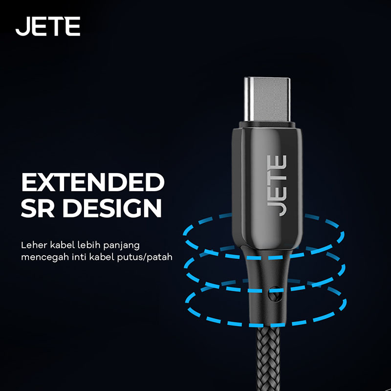 Kabel Data Fast Charging JETE CX9 65w Extended SR Design