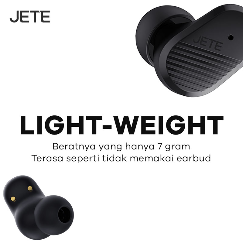 JETE CS1 Series TWS Bluetooth Terbaik dengan berat ringan, hanya 7 gram