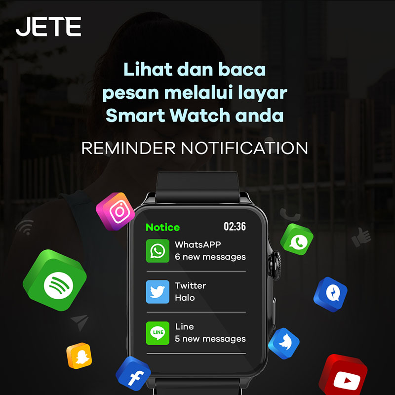 Smartwatch JETE FR12 Reminder Notification