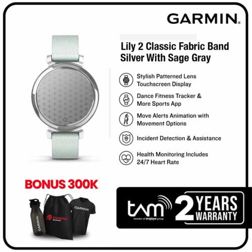 Jual Garmin Lily 2 Classic Silver With Sage Gray