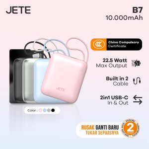 Powerbank JETE B7 10.000mAh - Tersertifikasi CCC