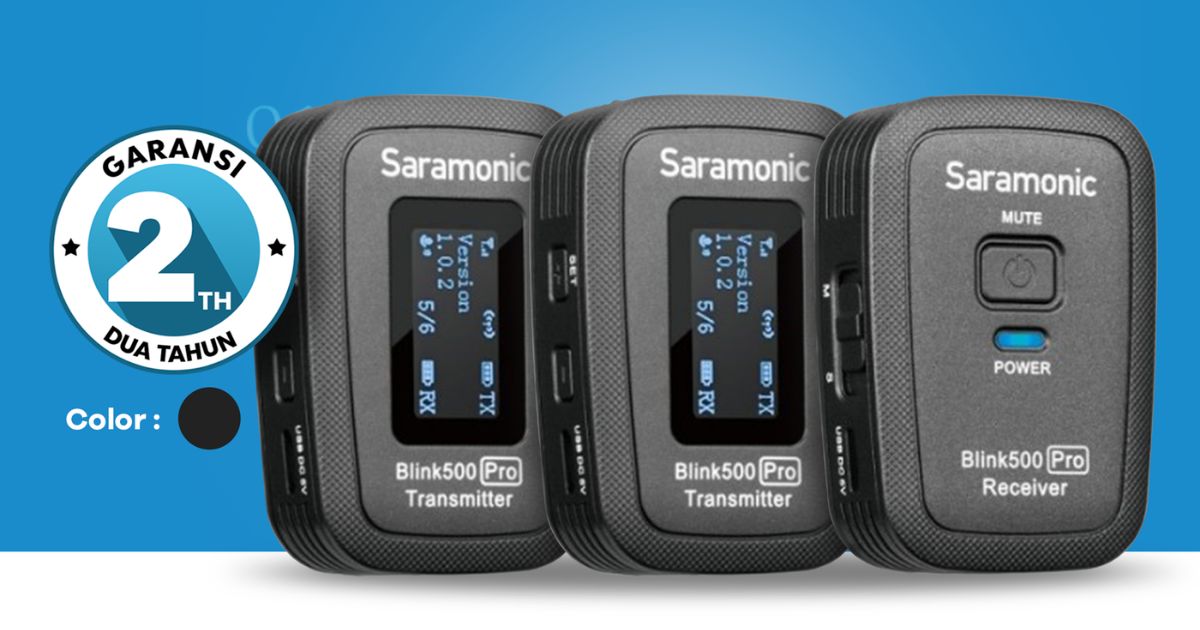Saramonic Blink 500 Pro B2 - Dukungan Wireless 2.4 GHz Profesional Generasi Terbaru