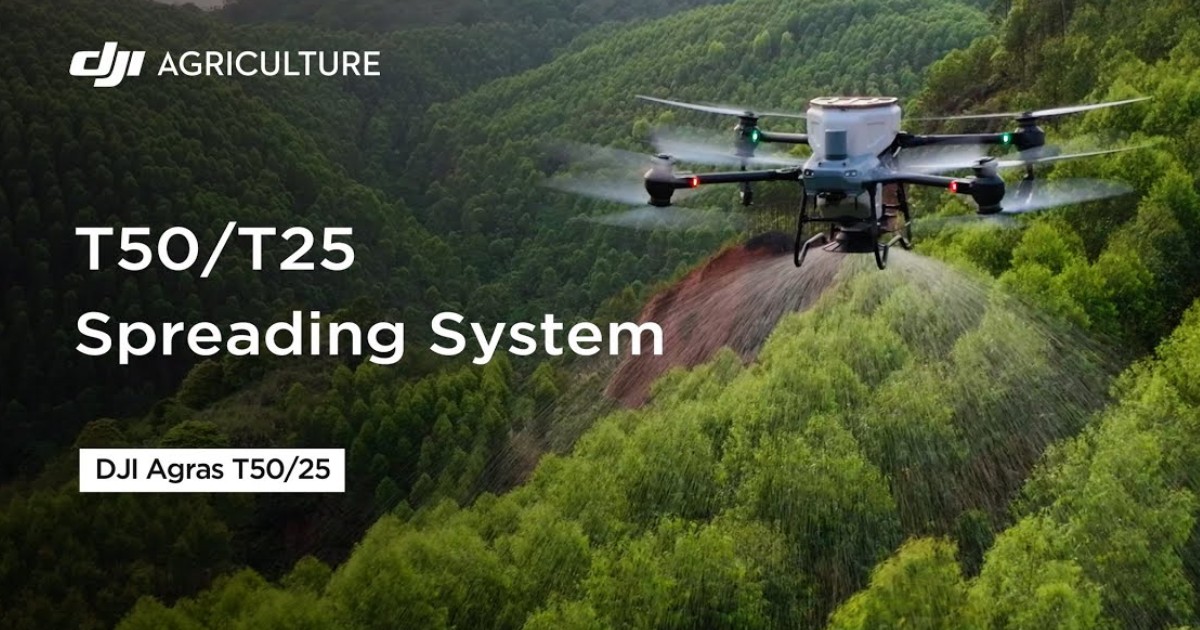 DJI Agras T25 Spreading System - Header