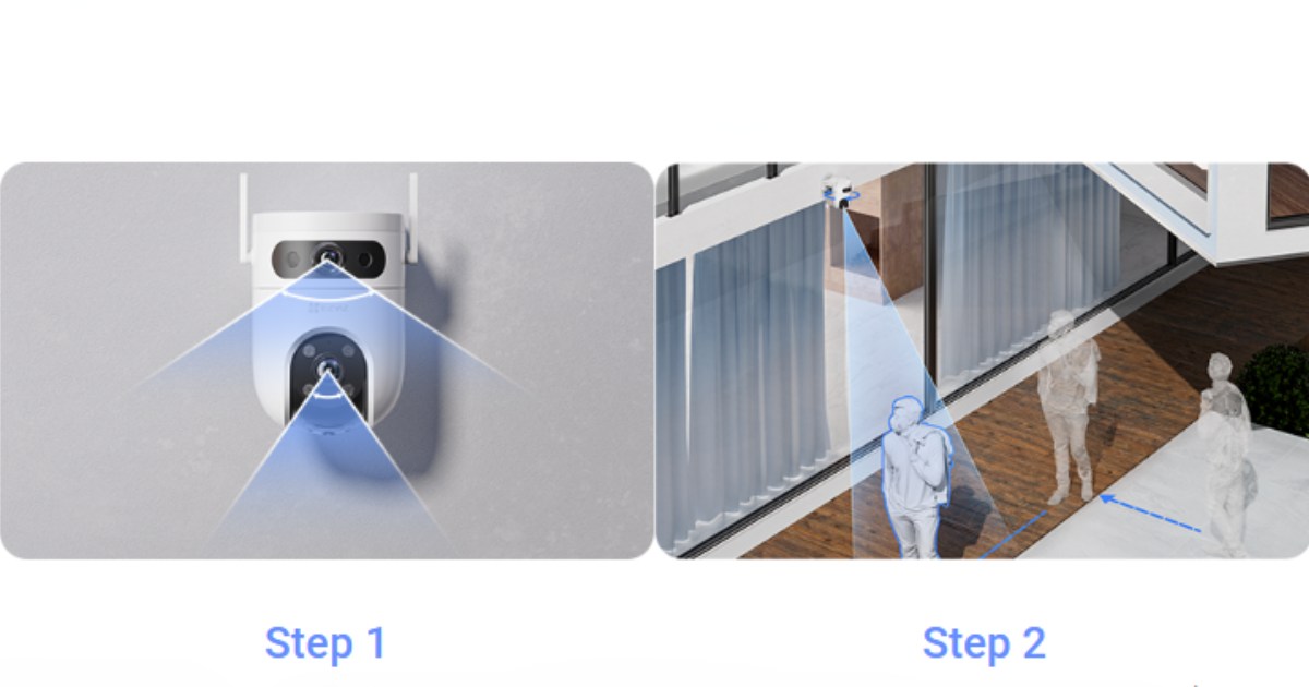 Ezviz H9c Dual-Lens 2K 3MP - Pantau Aktivitas yang Sama dengan Dua Arah