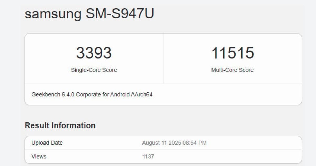 Hasil Snapdragon 8 Elite 2