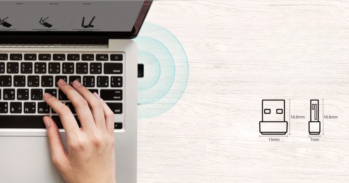 TP-Link T2U Nano AC600 - Desain Ringkas