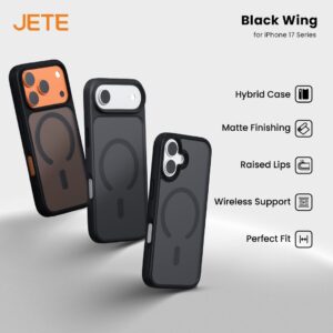 Case iPhone 17 Air Pro Max JETE Black Wing Magnetic