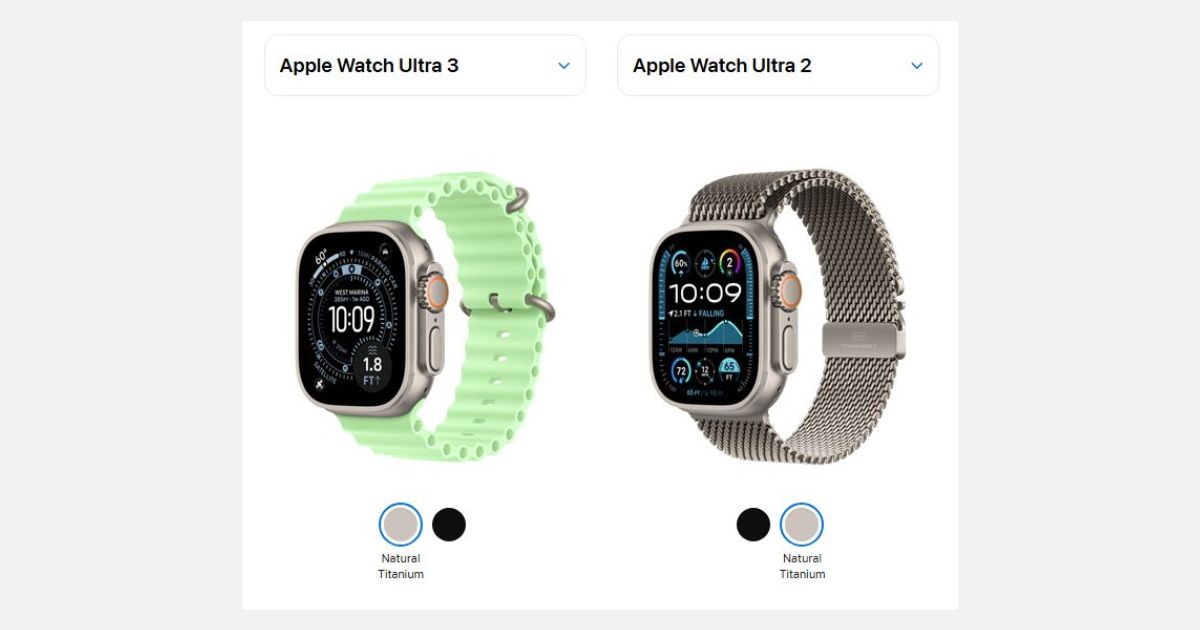 Spesifikasi Apple Watch Ultra 3 vs Watch Ultra 2
