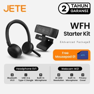 JETE WFH Starter Kit – Advanced 2 (Webcam W21 & Headset JETE SV1)