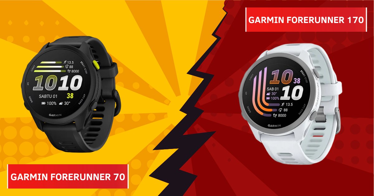 Spesifikasi Garmin Forerunner 70 vs Garmin Forerunner 170