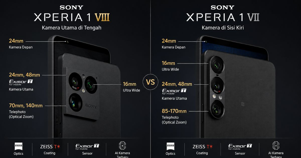 kamera Sony Xperia 1 VIII vs Xperia 1 VII