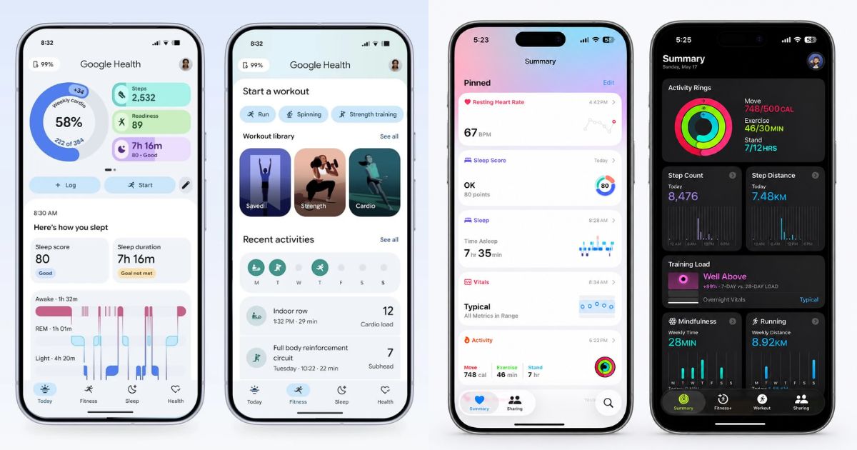 perbandingan Google Health dan Apple Health